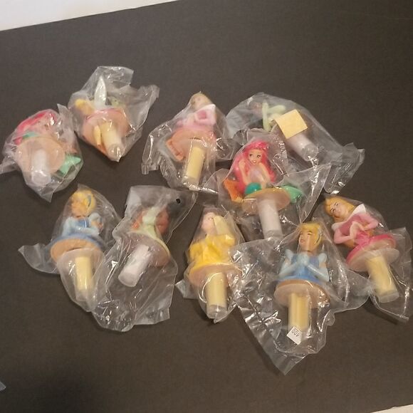 Disney Princess Figurines Deco Pac Cake Topper Toy 2007 NEW lot - Picture 1 of 7